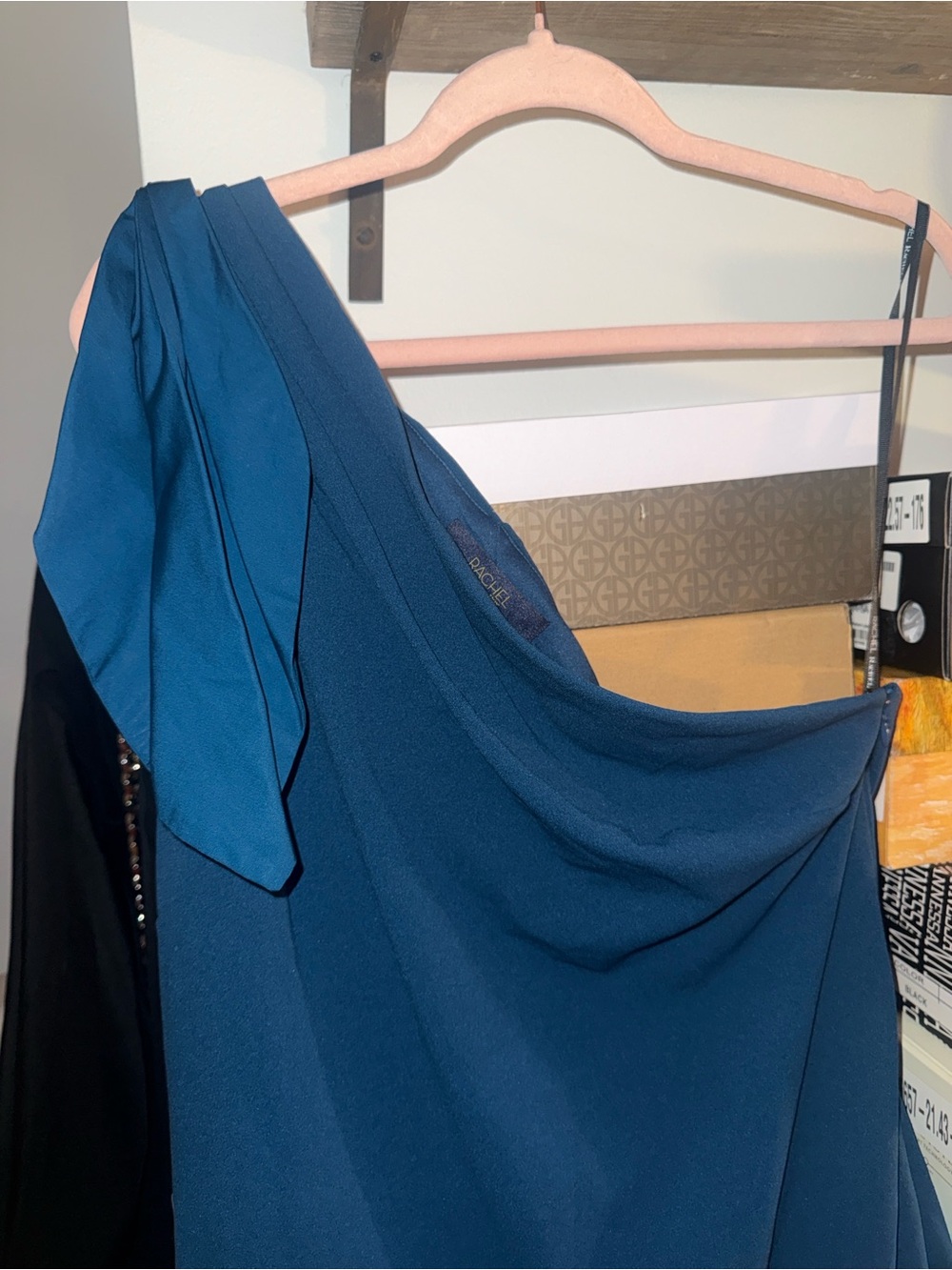 RACHEL Rachel Roy One-Shoulder Teal/Blue Dress - Picture 2 of 7